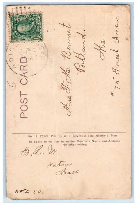 1907 The Gymnasium Wheaton Seminary Norton Massachusetts MA Antique Postcard