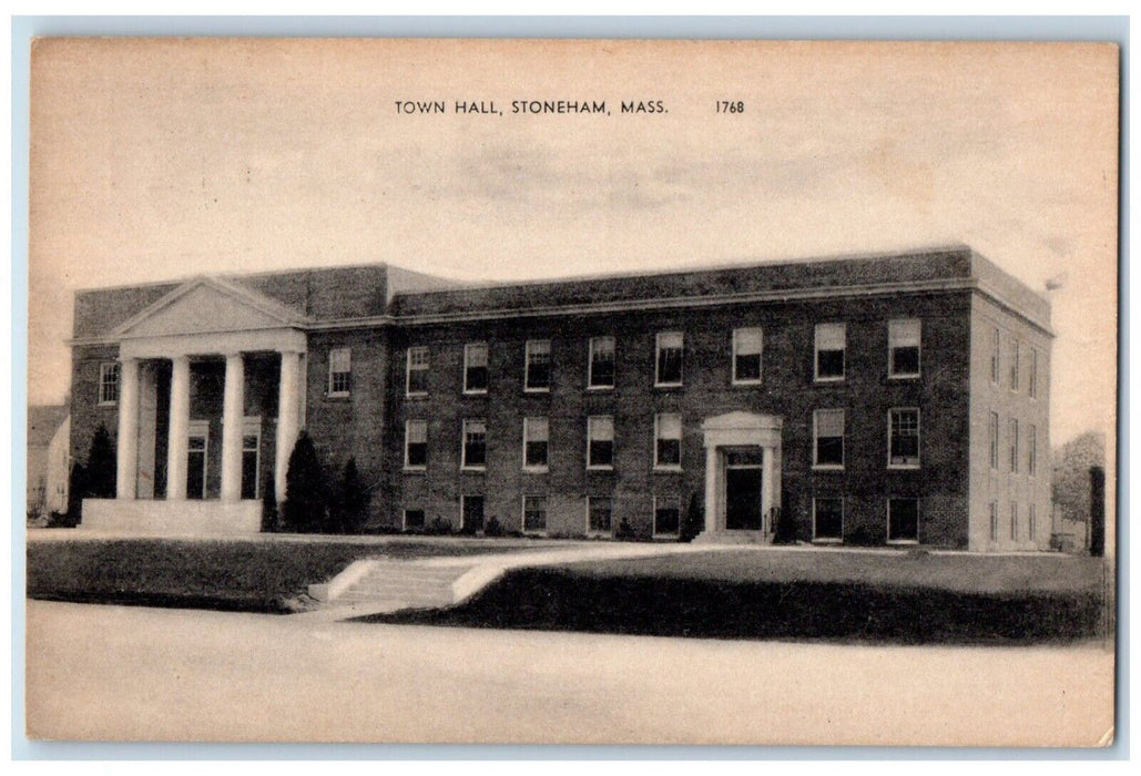 c1910's Town Hall Building Stoneham Massachusetts MA Unposted Antique Postcard