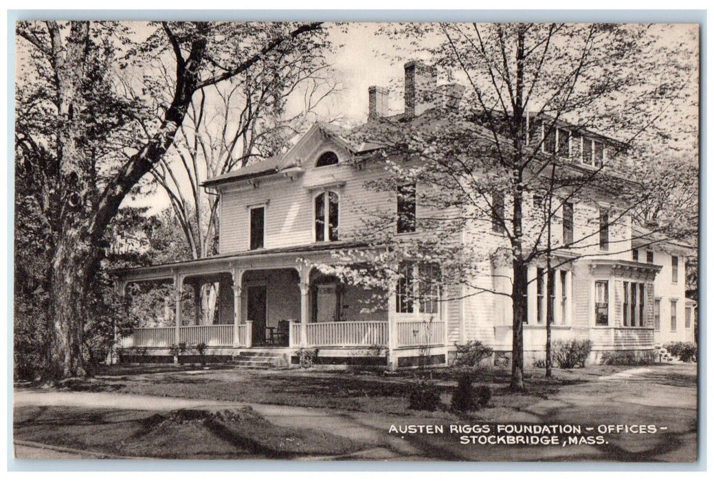 Austen Riggs Foundation Officers Stockbridge Massachusetts MA Vintage Postcard