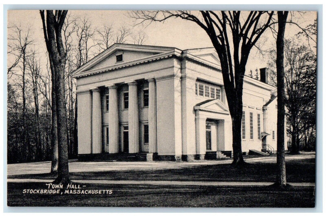 View Of Town Hall Buidling Stockbridge Massachusetts MA Vintage Postcard