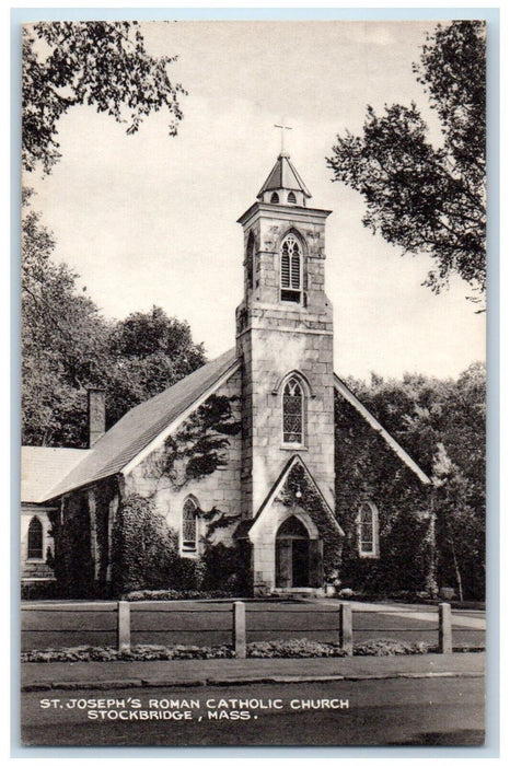 St. Joseph's Roman Catholic Church Stockbridge Massachusetts MA Vintage Postcard