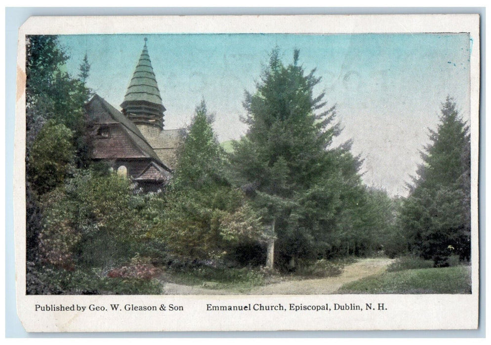 c1910 Emmanuel Church Episcopal Dublin New Hampshire NH Antique Postcard