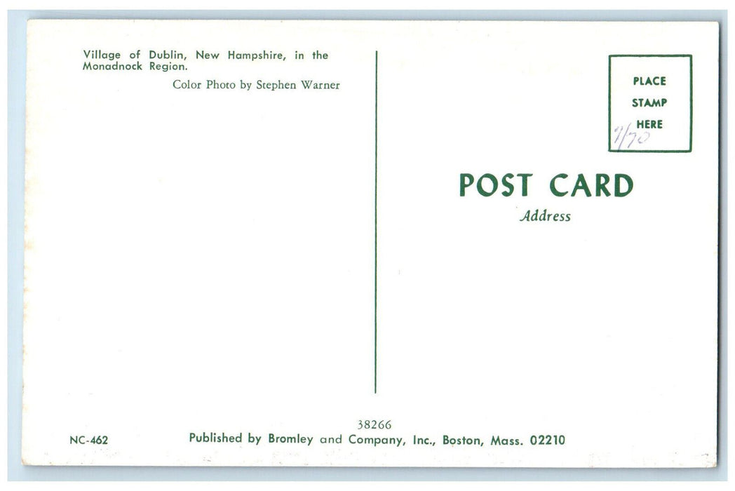 c1950's In Monadnock Region Village of Dublin New Hampshire NH Postcard