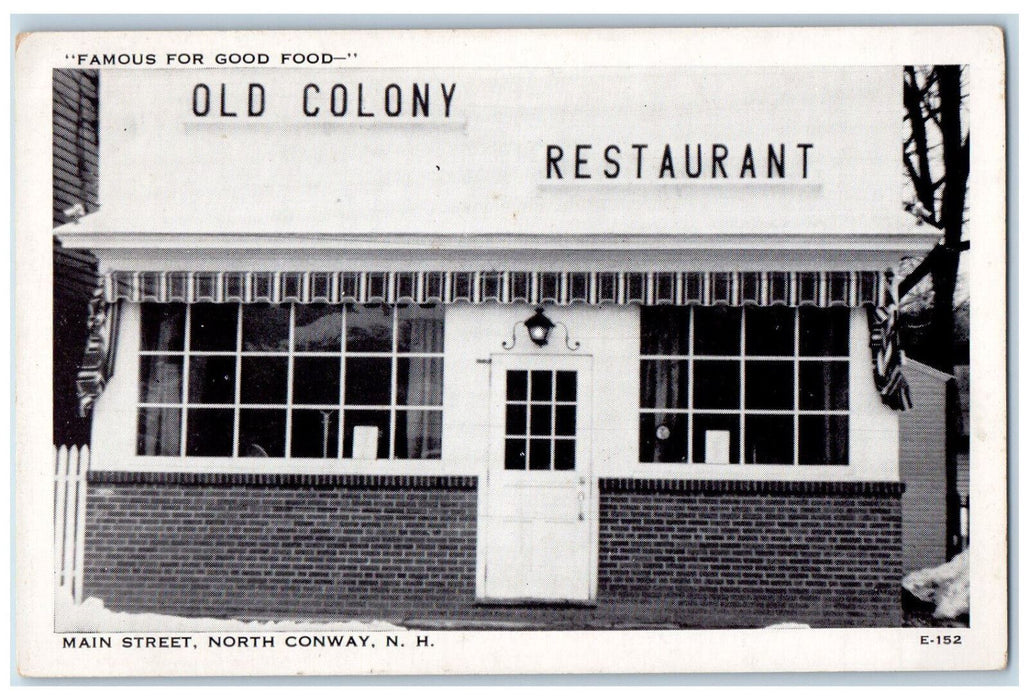 c1960's Old Colony Restaurant Main Street North Conway New Hampshire NH Postcard