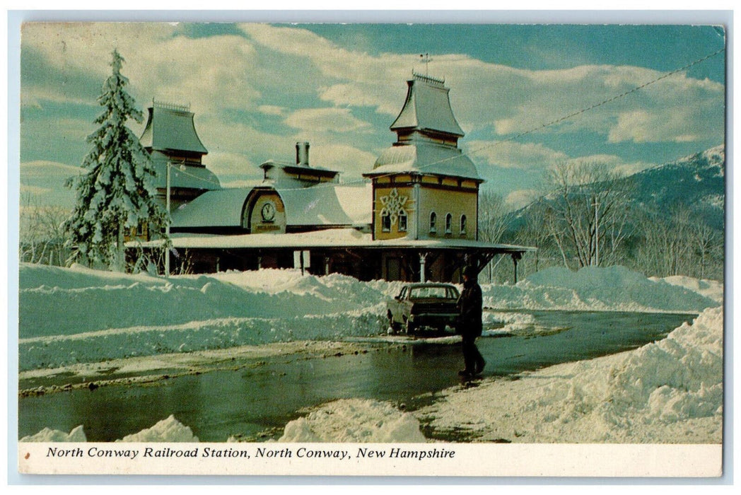 c1960's North Conway Railroad Station North Conway New Hampshire NH Postcard