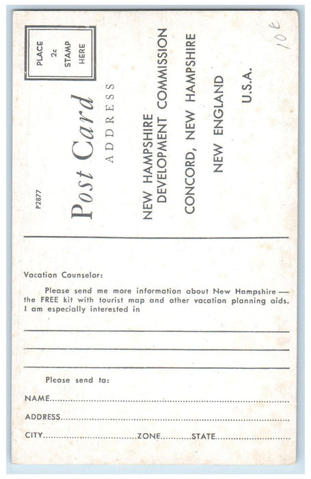 c1910 Multiview of Places, New Hampshire Development Commission NH Postcard