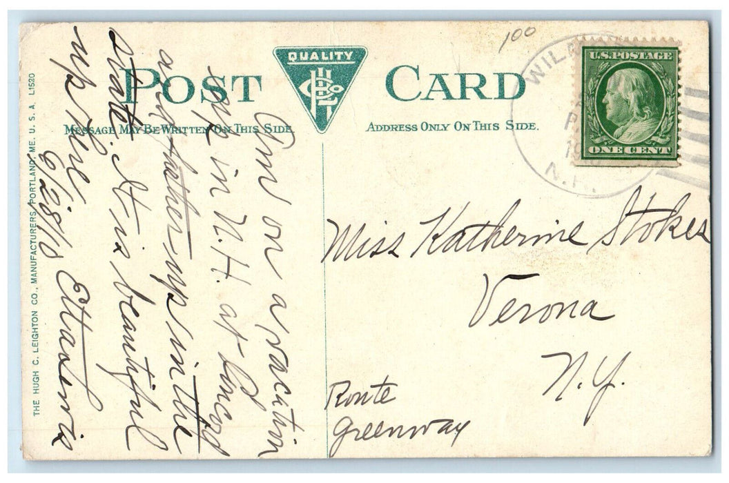 1910 Fountain View Mary Baker Eddy Residence Concord New Hampshire NH Postcard