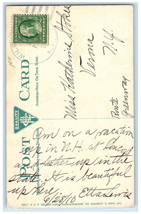1910 Fountain View Mary Baker Eddy Residence Concord New Hampshire NH Postcard