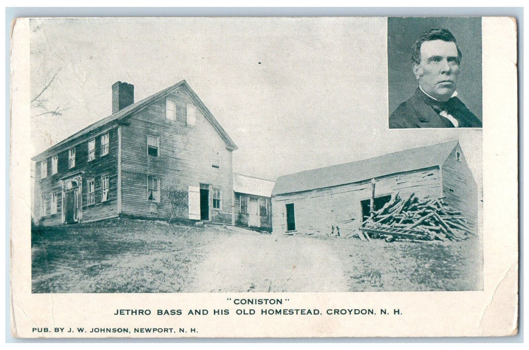 1907 Coniston Jethro Bass Old Homestead Croydon New Hampshire NH Postcard