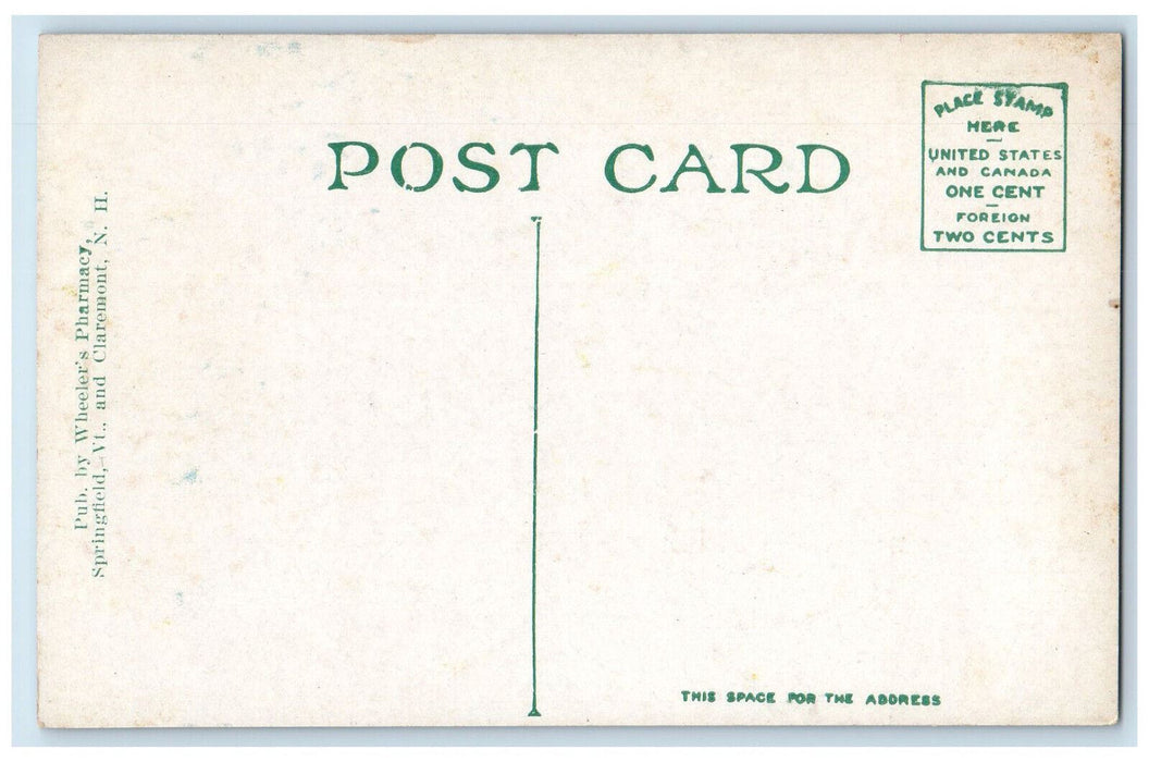 c1910 Steven's High School Claremont New Hampshire NH Antique Unposted Postcard