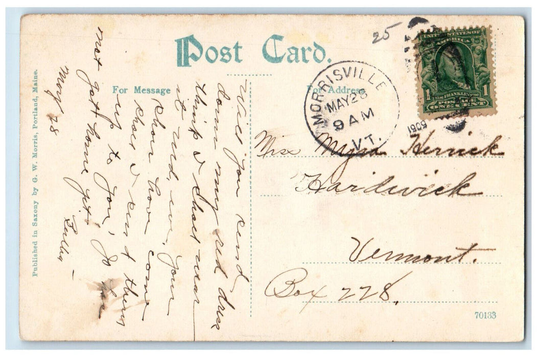 1909 Crawford Notch White Mountains New Hampshire NH Antique Posted Postcard