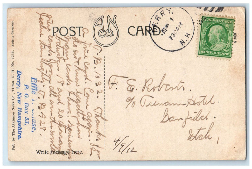 1912 At Diana's Bath North Conway New Hampshire NH Antique Posted Postcard