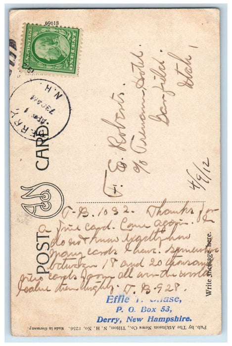 1912 At Diana's Bath North Conway New Hampshire NH Antique Posted Postcard