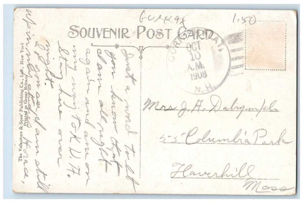 1908 Blow-Me-Down Bridge Cornish New Hampshire NH Antique Posted Postcard