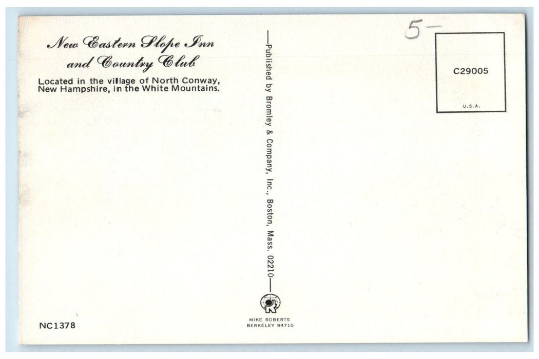 c1960's New Eastern Slope Inn and Country Club North Conway NH Postcard