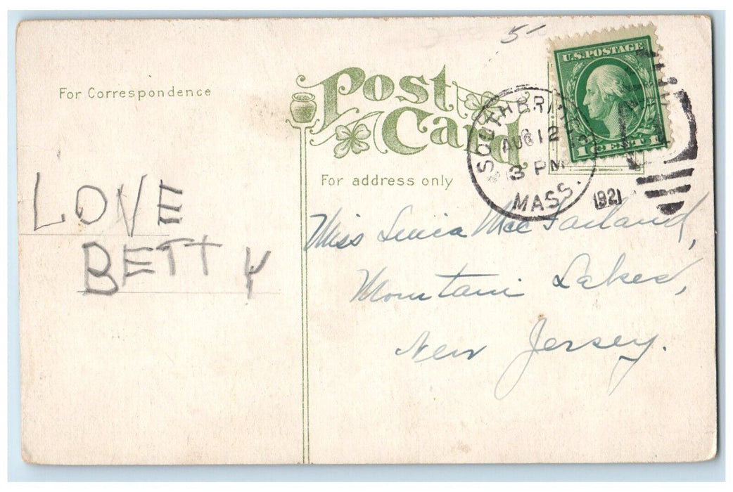 1921 Academy Brochu Building Southbridge Massachusetts MA Vintage Postcard