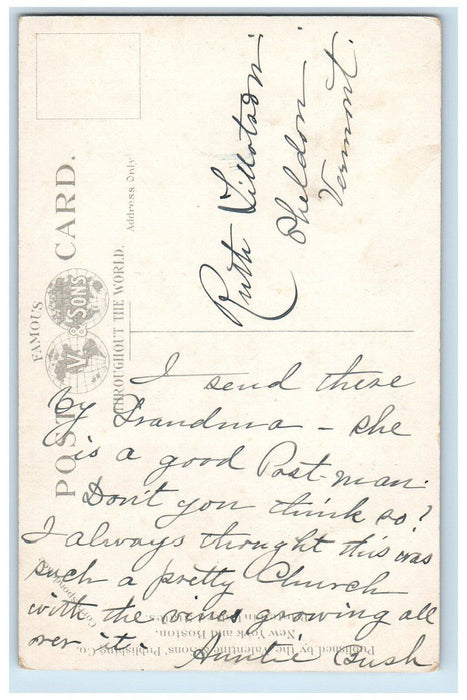 c1910's Christ Church Cor. Chestnut State Streets Springfield MA Posted Postcard