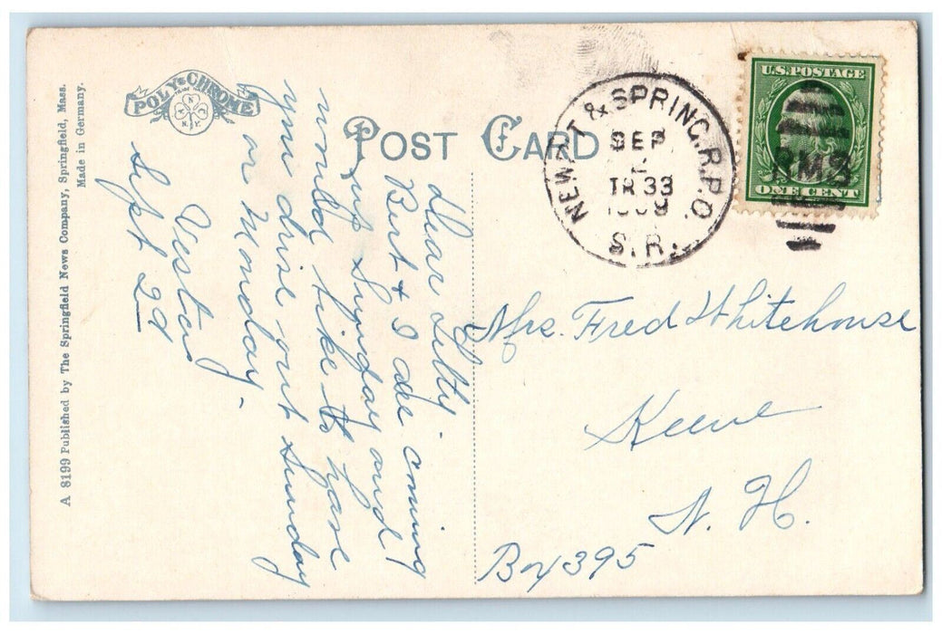 1909 House Of Mercy Hospital Springfield Massachusetts MA Antique Postcard