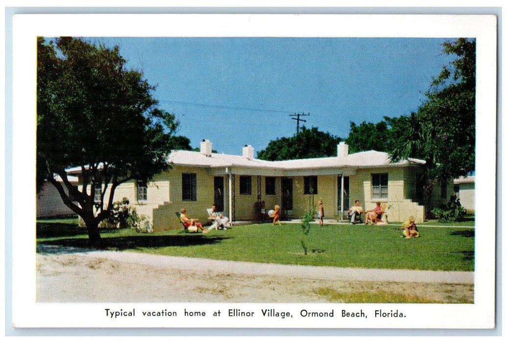 c1930's Typical Vacation Home Ellinor Village Ormond Beach Florida FL Postcard