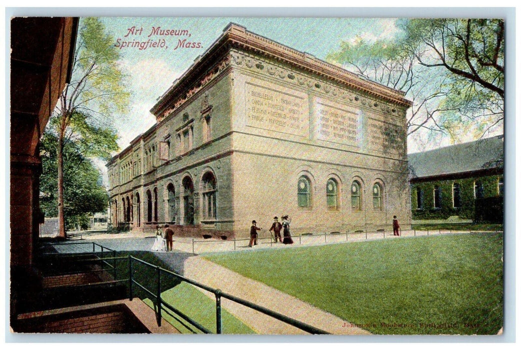 c1910's Art Museum Building Springfield Massachusetts MA Antique Postcard