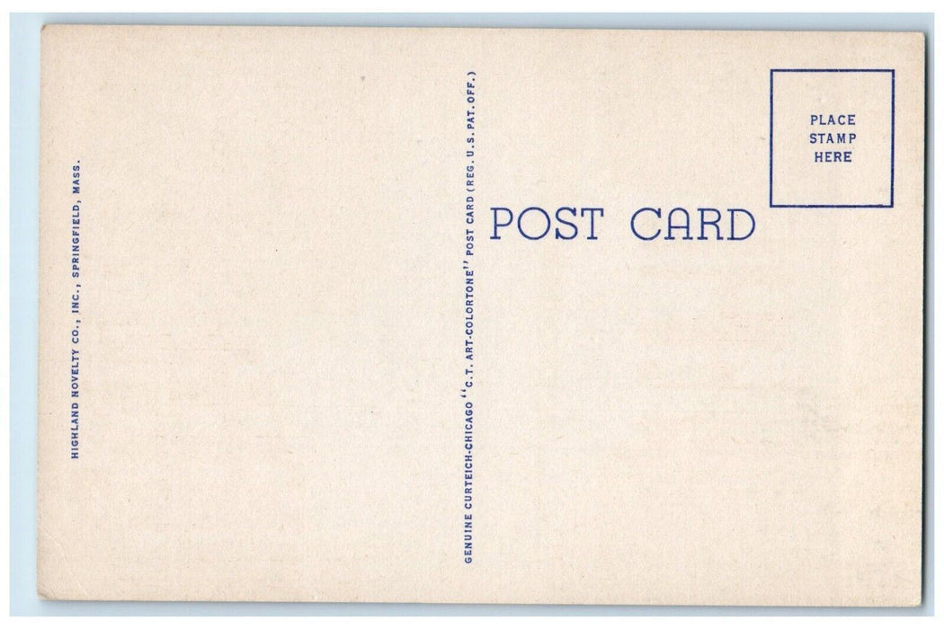 c1930's American International College Springfield Massachusetts MA Postcard