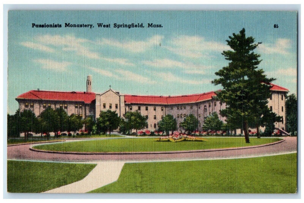 c1930's Passionists Monastery West Springfield Massachusetts MA Vintage Postcard