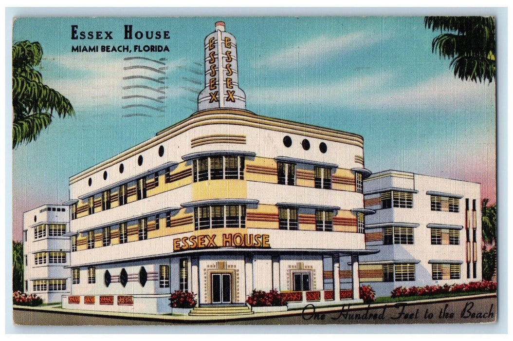 1949 The Essex House Hotel Apartments Miami Florida FL Advertising Postcard