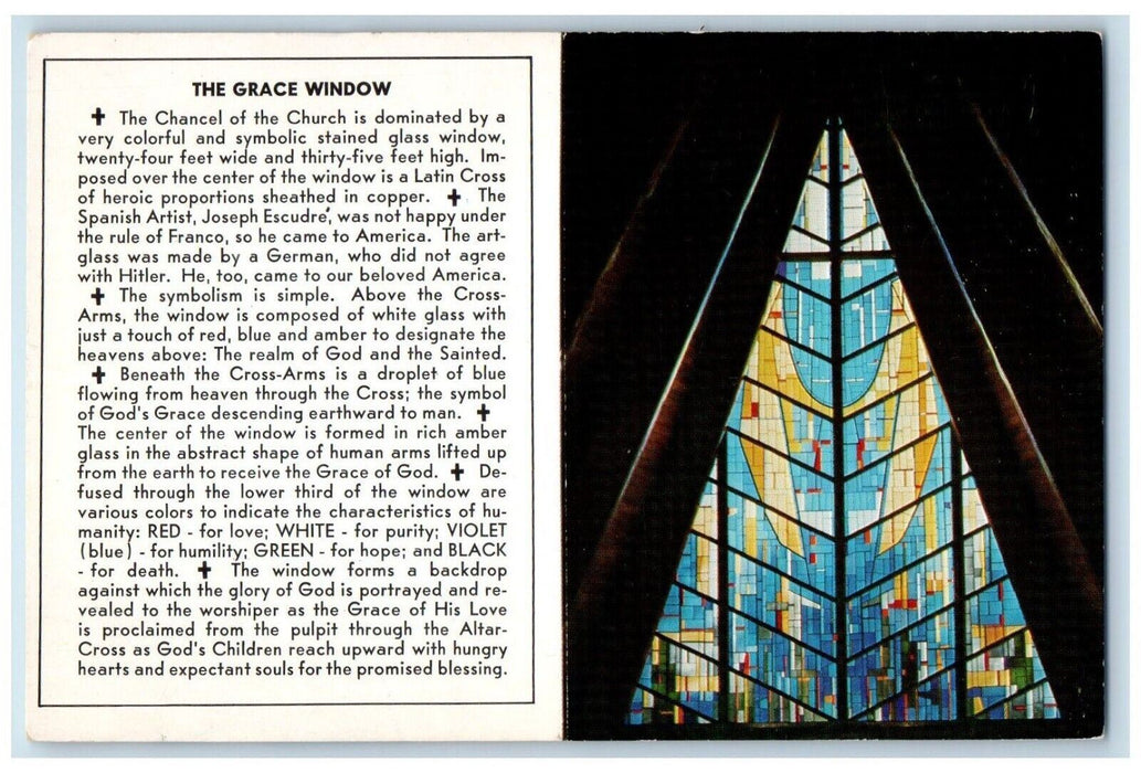 The Grace Window Sunny Isles Lutheran Chruch Miami Beach Florida FL Postcard