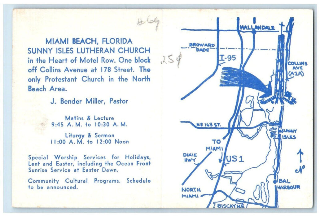 The Grace Window Sunny Isles Lutheran Chruch Miami Beach Florida FL Postcard