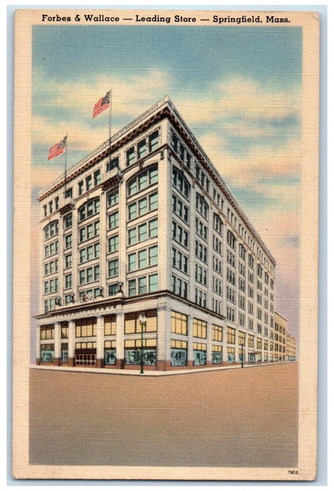 Forbes & Wallace Leading Store Springfield Massachusetts MA Antique Postcard