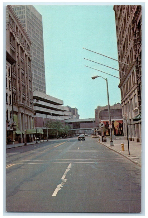 c1950's Main Street View Springfield Massachusetts MA Unposted Vintage Postcard