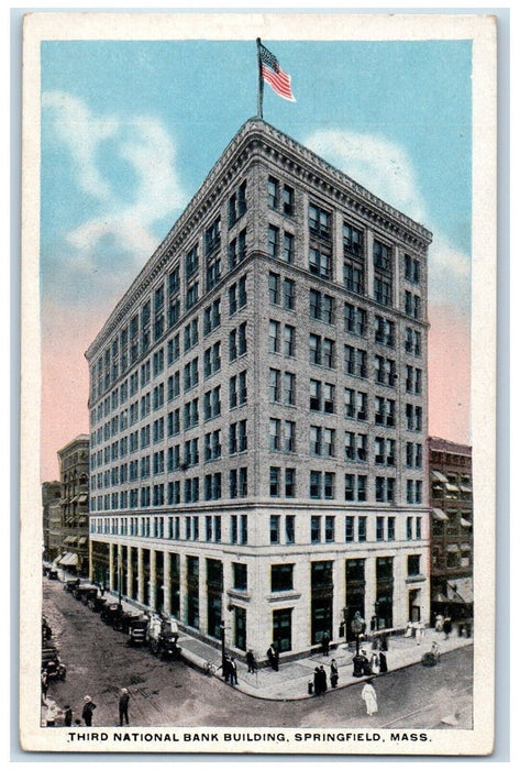c1910's Third National Bank Building Springfield Massachusetts MA Postcard