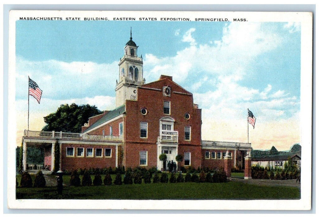 Massachusetts State Building Eastern State Exposition Springfield MA Postcard