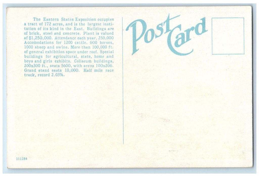 Massachusetts State Building Eastern State Exposition Springfield MA Postcard