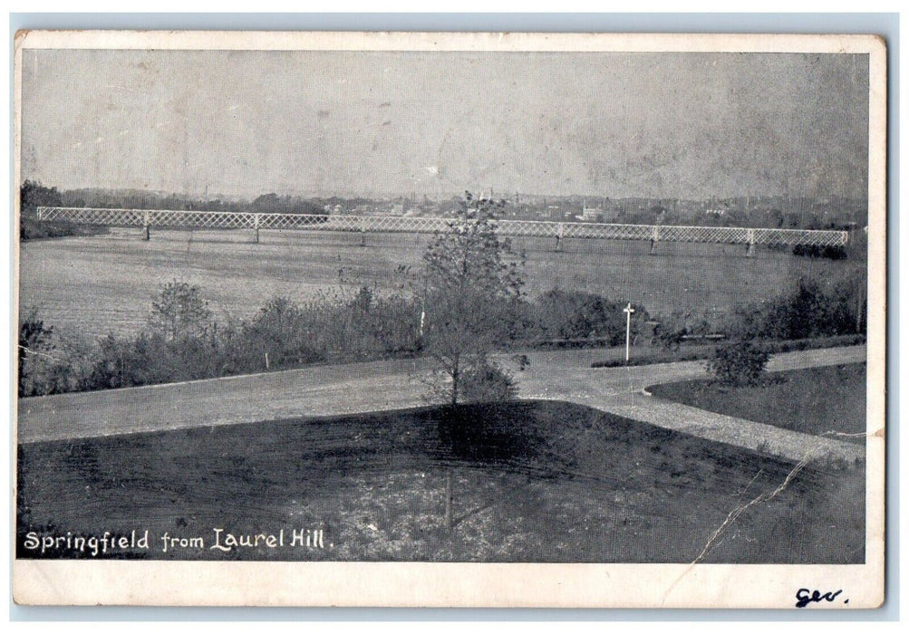 1906 Springfield From Laurell Hill View Springfield Massachusetts MA Postcard
