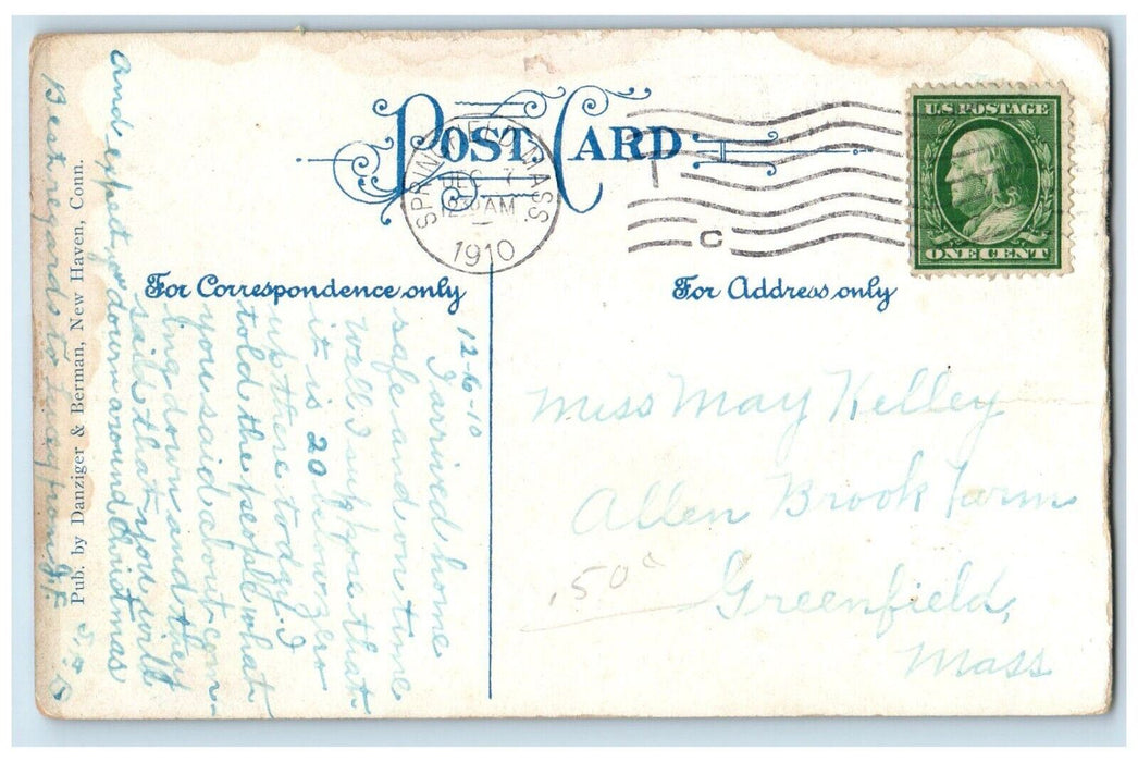 1910 Tennis Court At Country Club Springfield Massachusetts MA Antique Postcard