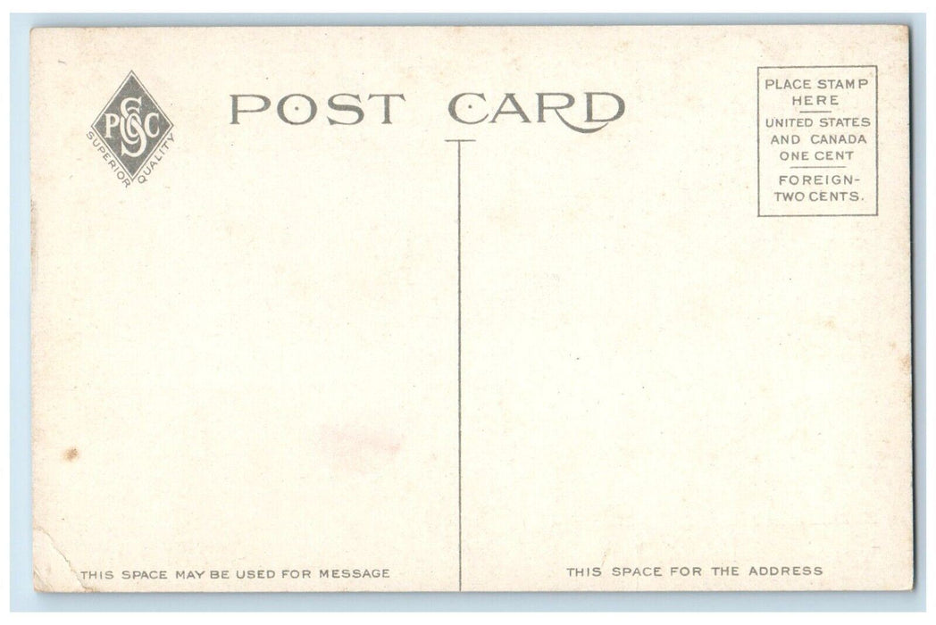 Fire Station And Auto Fire Apparatus Springfield Massachusetts MA Postcard