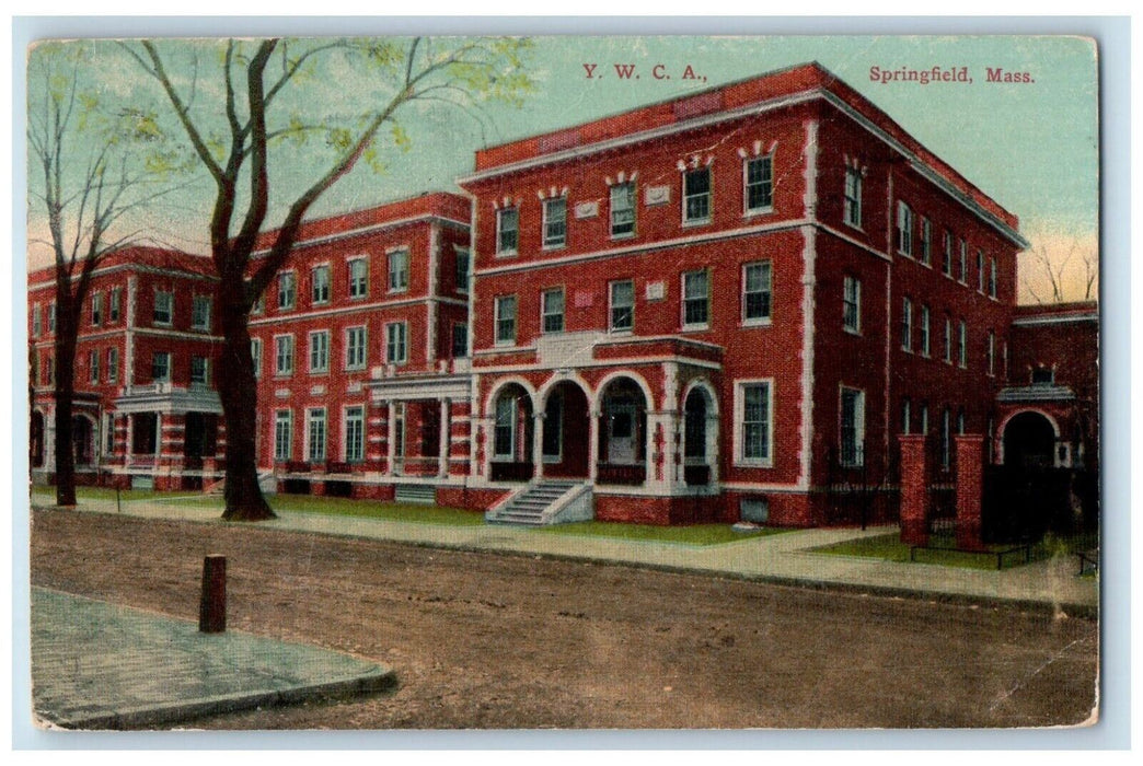 1913 Y. W. C. A. Building Springfield Massachusetts MA Posted Antique Postcard