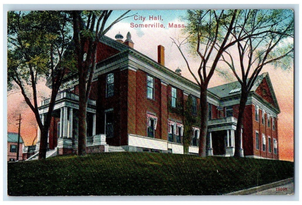 c1910's City Hall Building Somerville Massachusetts MA Unposted Antique Postcard