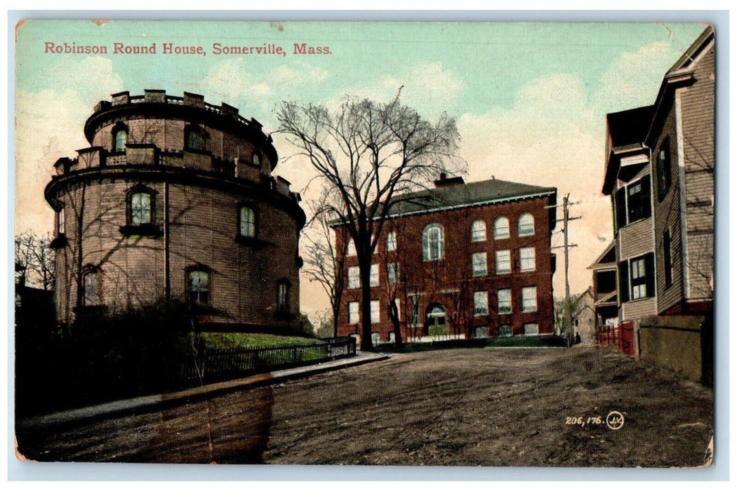 1911 Robinson Round House Somerville Massachusetts MA Posted Antique Postcard