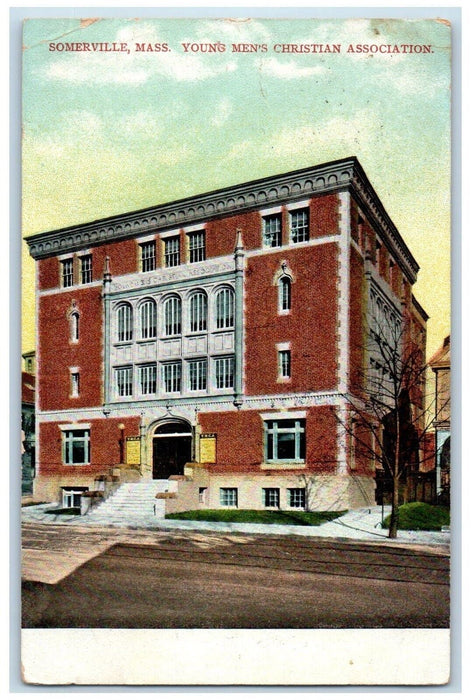 1909 Young's Men's Christian Association Somerville Massachusetts MA Postcard