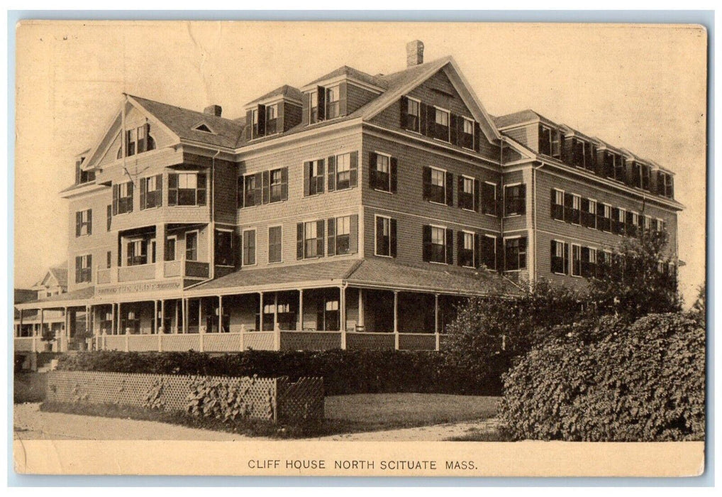 c1910's Cliff House North Scituate Massachusetts MA Posted Antique Postcard