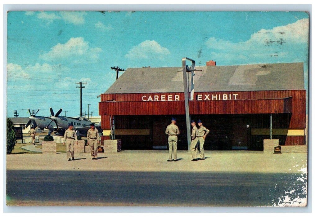 1961 Career Exhibit Building Lackland Air Force Base San Antonio Texas Postcard