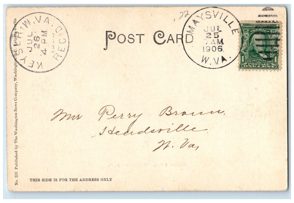 1906 Jackson Statue Monument Park Washington DC WA Maysville Vintage Postcard