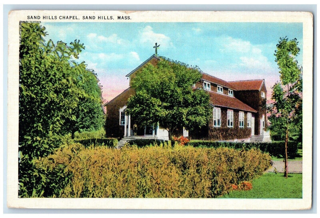 c1930's Sand Hills Chapel Sand Hills Massachusetts MA Posted Vintage Postcard