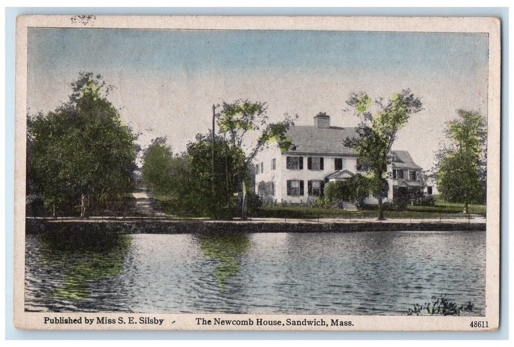 1921 The Newcomb House Sandwich Massachusetts MA Posted Vintage Postcard