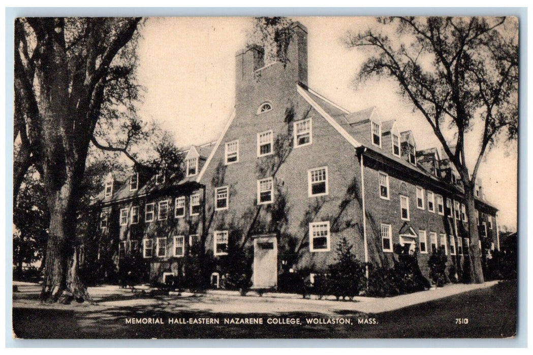 Memorial Hole Eastern Nazarene College Wollaston Massachusetts MA Postcard