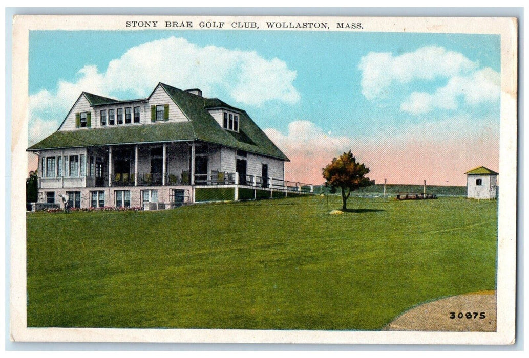 c1930's Stony Brae Golf Club Wollaston Massachusetts MA Vintage Postcard