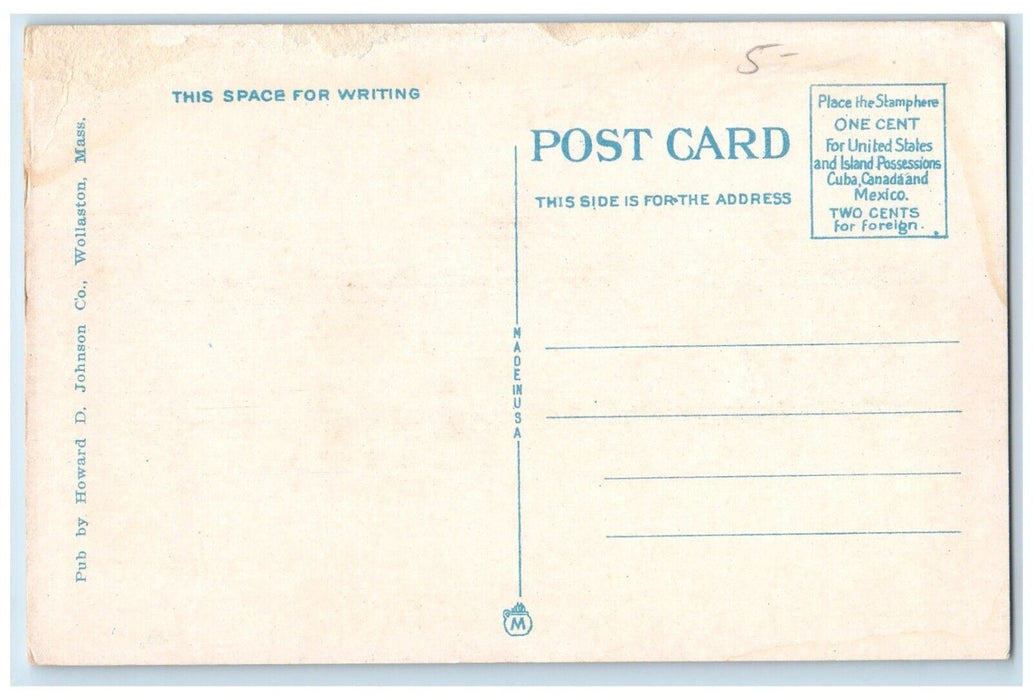 c1930's Stony Brae Golf Club Wollaston Massachusetts MA Vintage Postcard
