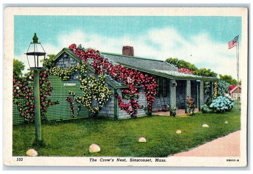 c1940's The Crow's Nest Siasconset Massachusetts MA Unposted Vintage Postcard